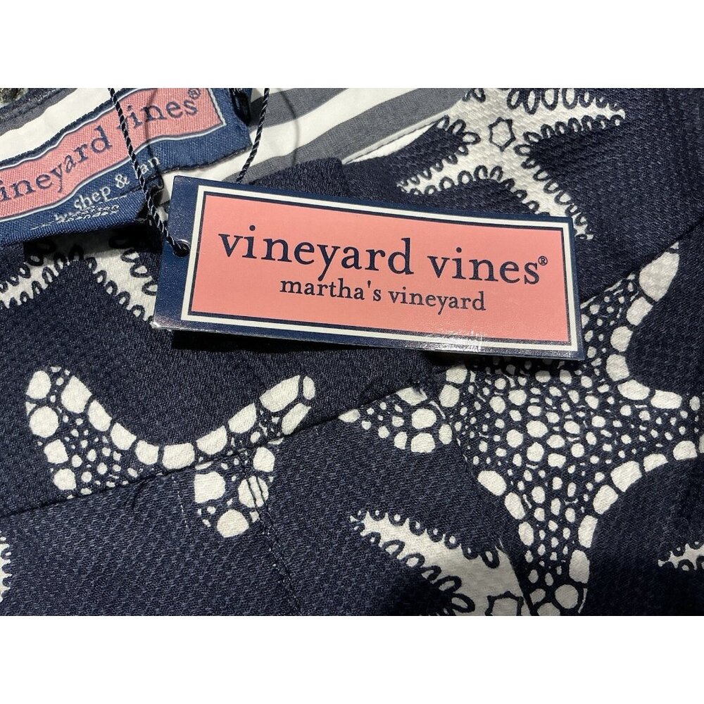 Vineyard Vines By Shep And Ian Cove Capri Size 10 Women’s Navy Starfish NWT - Picture 8 of 10